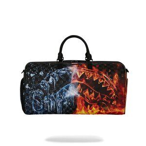 Sprayground Fire & Ice Duffle Bag🔥New Black Gym Travel Large Duffel Bag